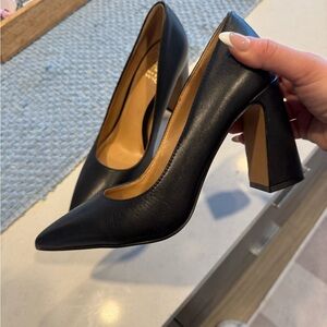 Vince Camuto Black Leather Heels